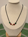 Black CZ beads neckpiece-Single layered