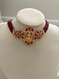 Radiant Ruby Bead Choker