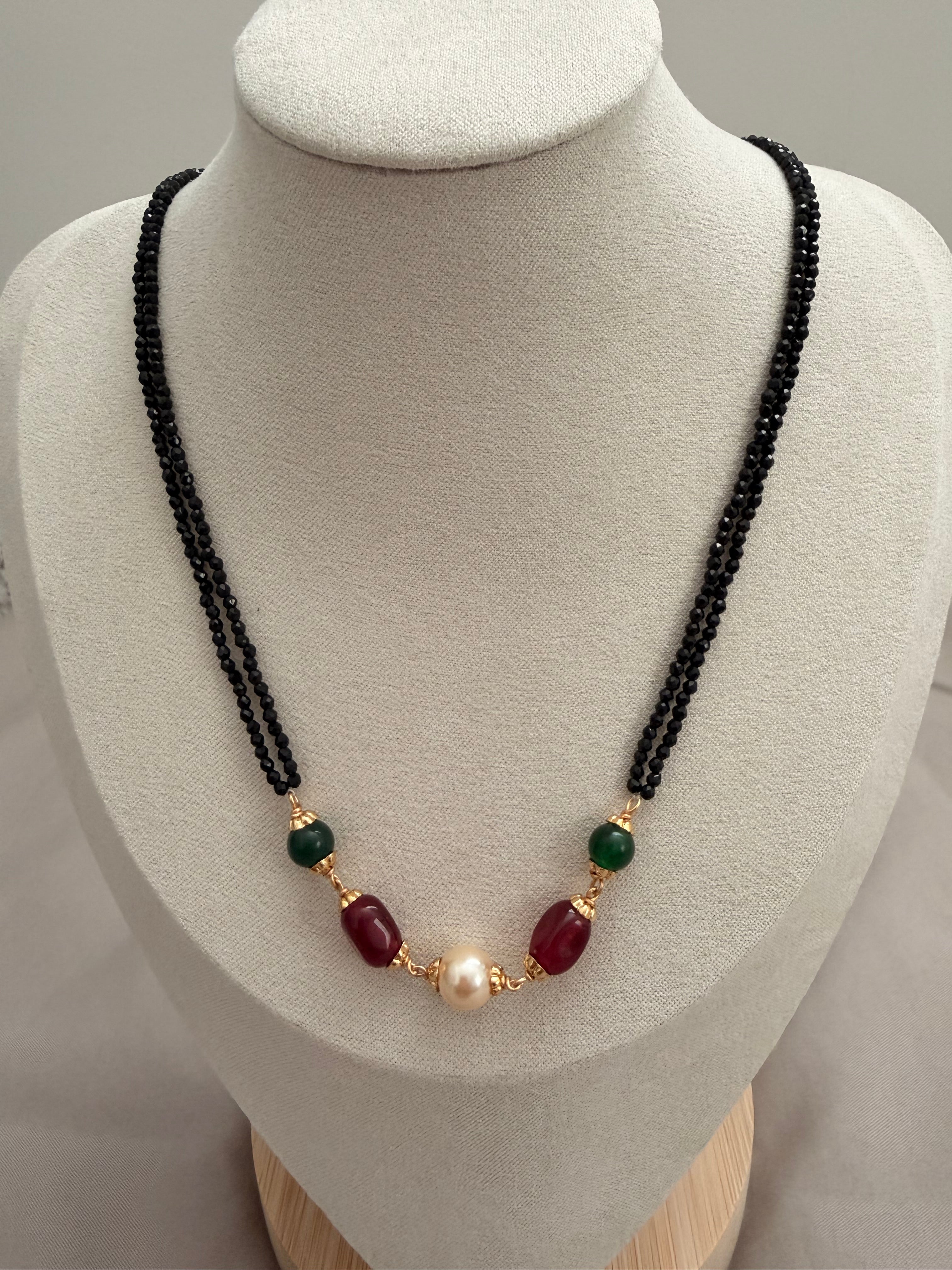 Two‑Layer Black Bead Elegance