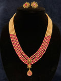 Elegant five-layered beaded Statement Necklace